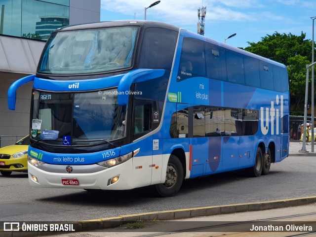 UTIL - União Transporte Interestadual de Luxo 11516 na cidade de Rio de Janeiro, Rio de Janeiro, Brasil, por Jonathan Oliveira. ID da foto: 12088999.