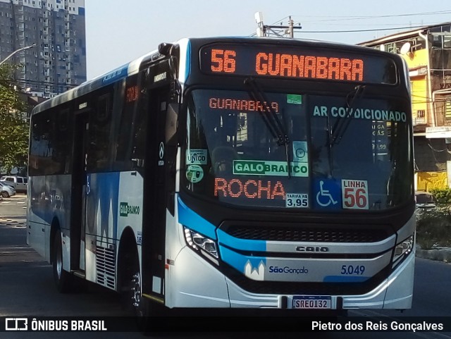 Viação Galo Branco 5.049 na cidade de São Gonçalo, Rio de Janeiro, Brasil, por Pietro dos Reis Gonçalves . ID da foto: 12087202.