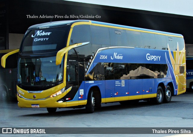 Nobre Transporte Turismo 2304 na cidade de Goiânia, Goiás, Brasil, por Thales Pires Silva. ID da foto: 12088119.