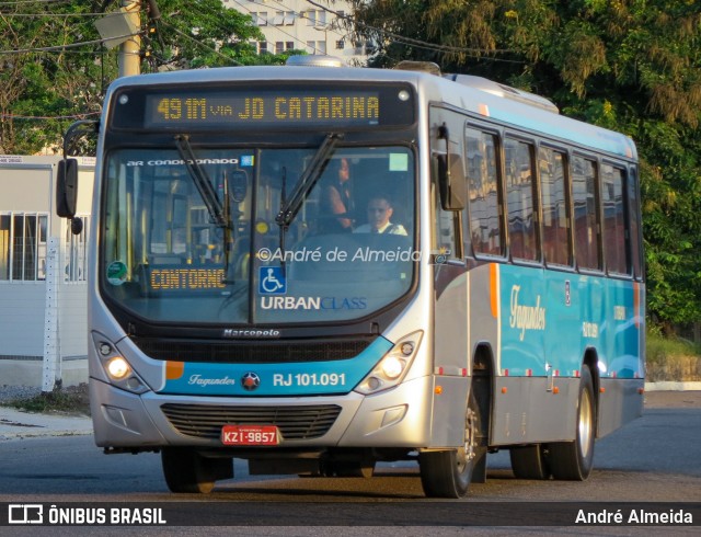 Auto Ônibus Fagundes RJ 101.091 na cidade de Niterói, Rio de Janeiro, Brasil, por André Almeida. ID da foto: 12087293.