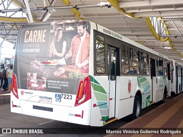 TCCC - Transporte Coletivo Cidade Canção 7223 na cidade de Maringá, Paraná, Brasil, por Marcos Vinicius Gutierrez Rodriguês. ID da foto: 12088579.