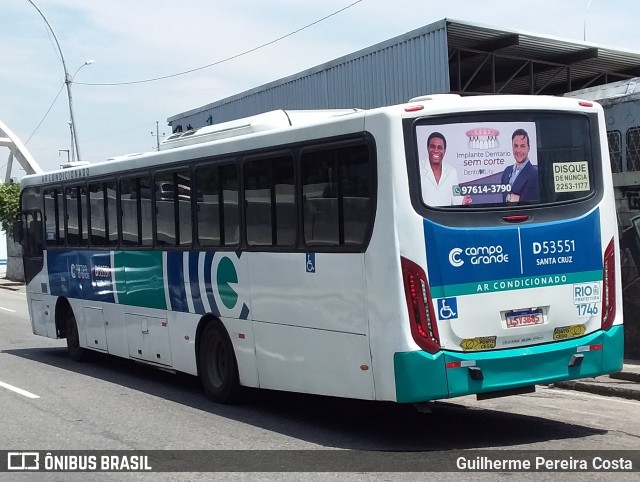 Transportes Campo Grande D53551 na cidade de Rio de Janeiro, Rio de Janeiro, Brasil, por Guilherme Pereira Costa. ID da foto: 12088620.