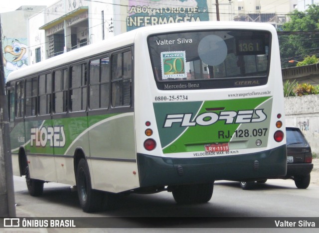 Transportes Flores RJ 128.097 na cidade de Nova Iguaçu, Rio de Janeiro, Brasil, por Valter Silva. ID da foto: 12088532.
