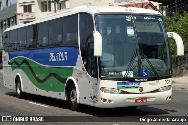 Bel-Tour Transportes e Turismo 303 na cidade de Rio de Janeiro, Rio de Janeiro, Brasil, por Diego Almeida Araujo. ID da foto: 12088178.