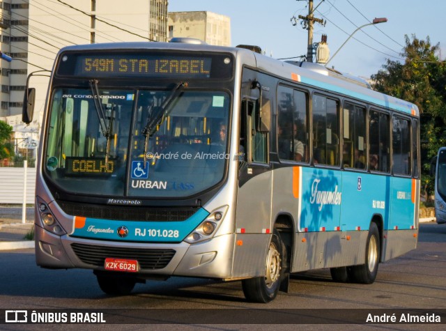 Auto Ônibus Fagundes RJ 101.028 na cidade de Niterói, Rio de Janeiro, Brasil, por André Almeida. ID da foto: 12088862.
