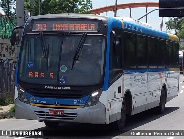 Transportes Futuro C30351 na cidade de Rio de Janeiro, Rio de Janeiro, Brasil, por Guilherme Pereira Costa. ID da foto: 12088660.