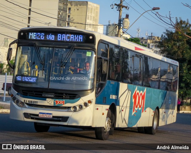 Auto Viação 1001 RJ 108.011 na cidade de Niterói, Rio de Janeiro, Brasil, por André Almeida. ID da foto: 12088871.