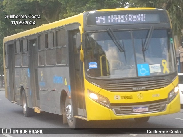 City Transporte Urbano Intermodal Sorocaba 2495 na cidade de Sorocaba, São Paulo, Brasil, por Guilherme Costa. ID da foto: 12088017.