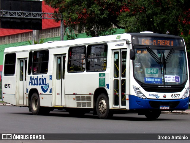 Viação Atalaia Transportes 6577 na cidade de Aracaju, Sergipe, Brasil, por Breno Antônio. ID da foto: 12088903.