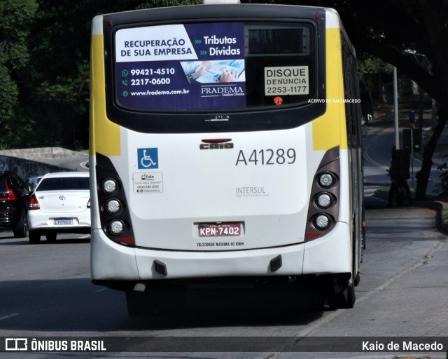 Real Auto Ônibus A41289 na cidade de Rio de Janeiro, Rio de Janeiro, Brasil, por Kaio de Macedo. ID da foto: 12087940.