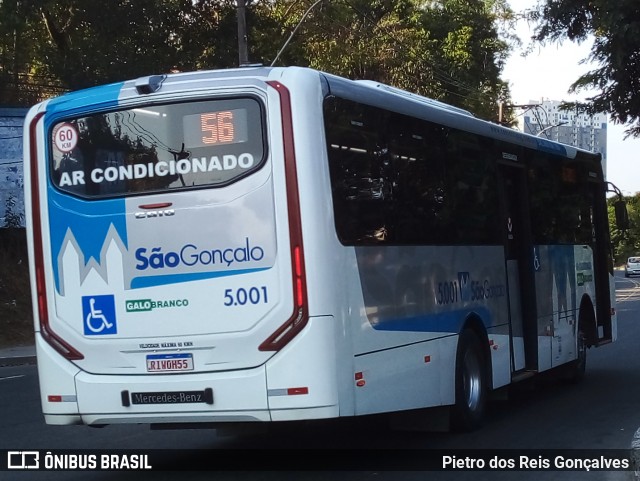 Viação Galo Branco 5.001 na cidade de São Gonçalo, Rio de Janeiro, Brasil, por Pietro dos Reis Gonçalves . ID da foto: 12087190.