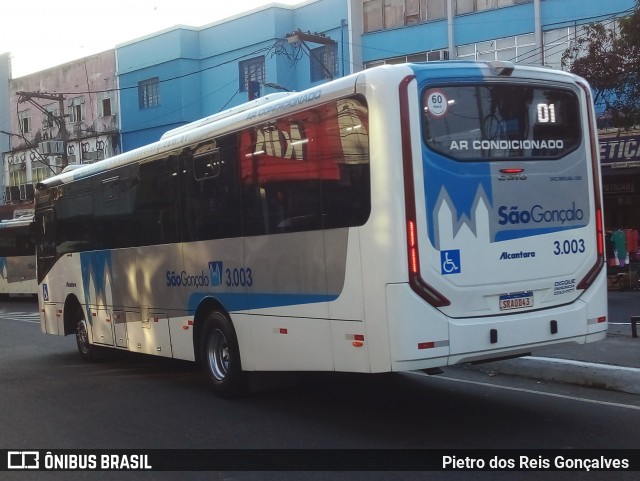 Auto Ônibus Alcântara 3.003 na cidade de São Gonçalo, Rio de Janeiro, Brasil, por Pietro dos Reis Gonçalves . ID da foto: 12087247.