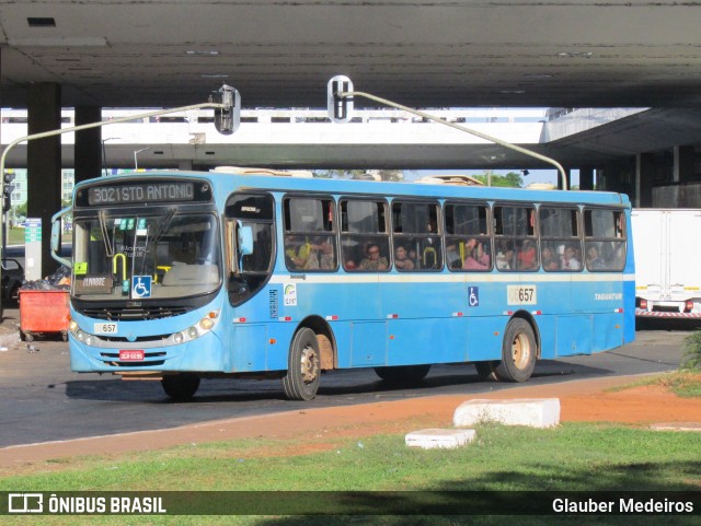 Taguatur - Taguatinga Transporte e Turismo 05657 na cidade de Brasília, Distrito Federal, Brasil, por Glauber Medeiros. ID da foto: 12087488.