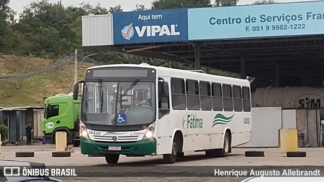 Fátima Transportes e Turismo 14450 na cidade de Nova Santa Rita, Rio Grande do Sul, Brasil, por Henrique Augusto Allebrandt. ID da foto: 12087245.