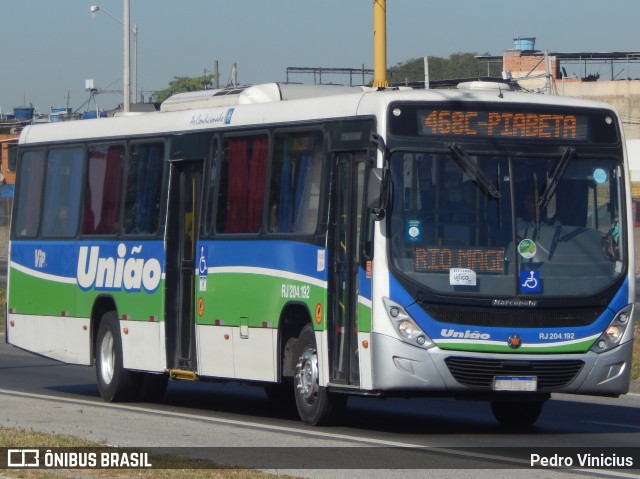 Viação União RJ 204.192 na cidade de Duque de Caxias, Rio de Janeiro, Brasil, por Pedro Vinicius. ID da foto: 12087352.