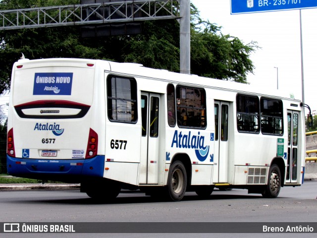Viação Atalaia Transportes 6577 na cidade de Aracaju, Sergipe, Brasil, por Breno Antônio. ID da foto: 12088886.