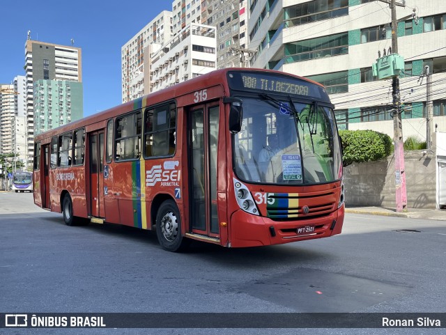 Borborema Imperial Transportes 315 na cidade de Recife, Pernambuco, Brasil, por Ronan Silva. ID da foto: 12087907.