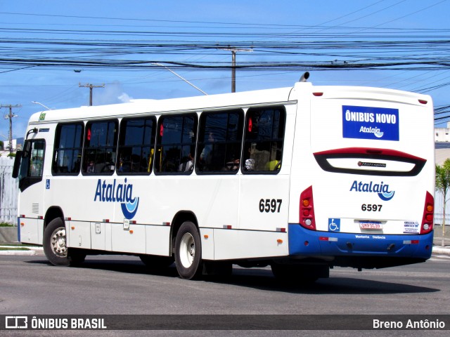 Viação Atalaia Transportes 6597 na cidade de Aracaju, Sergipe, Brasil, por Breno Antônio. ID da foto: 12088876.