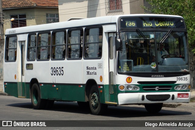 Transportes Santa Maria 39635 na cidade de Rio de Janeiro, Rio de Janeiro, Brasil, por Diego Almeida Araujo. ID da foto: 12088040.
