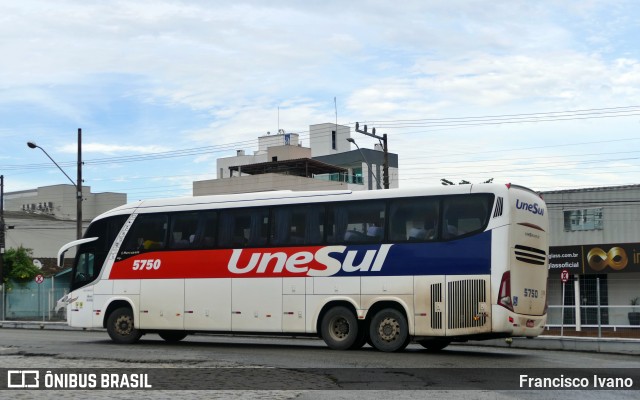 Unesul de Transportes 5750 na cidade de Balneário Camboriú, Santa Catarina, Brasil, por Francisco Ivano. ID da foto: 12088795.