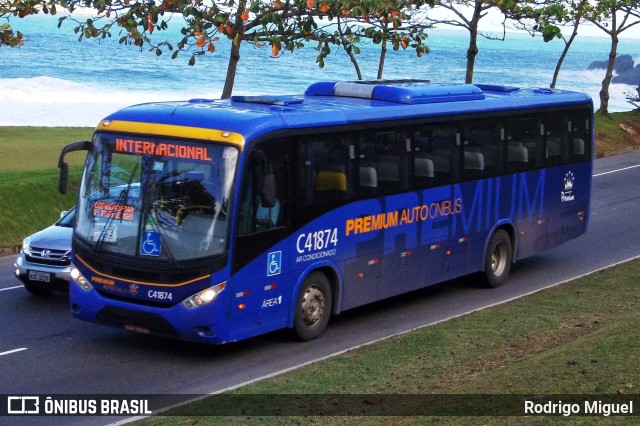 Premium Auto Ônibus C41874 na cidade de Rio de Janeiro, Rio de Janeiro, Brasil, por Rodrigo Miguel. ID da foto: 12087745.