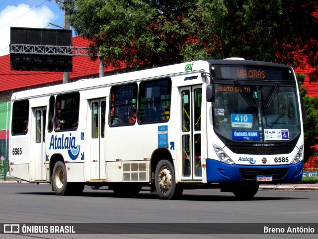 Viação Atalaia Transportes 6585 na cidade de Aracaju, Sergipe, Brasil, por Breno Antônio. ID da foto: 12088898.