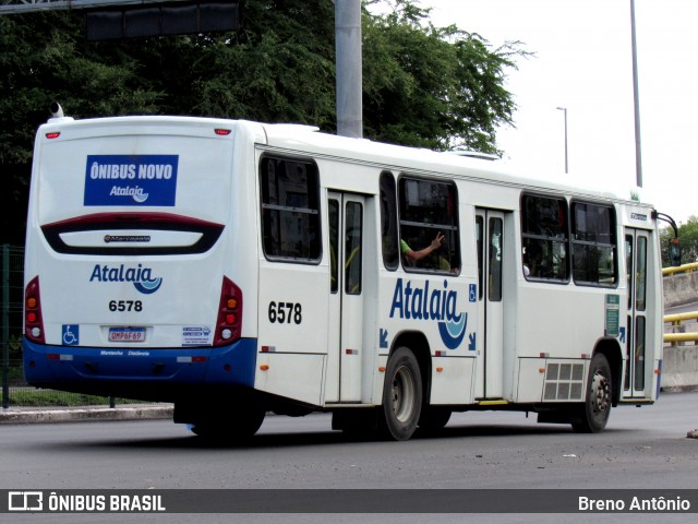 Viação Atalaia Transportes 6578 na cidade de Aracaju, Sergipe, Brasil, por Breno Antônio. ID da foto: 12088885.