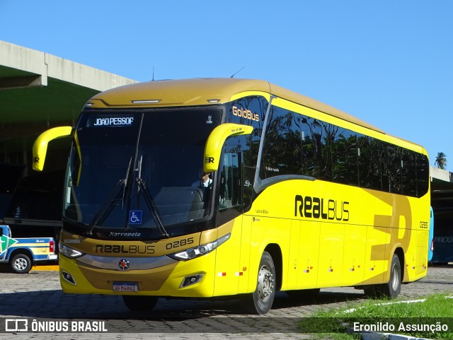 Expresso Real Bus 0285 na cidade de João Pessoa, Paraíba, Brasil, por Eronildo Assunção. ID da foto: 12088482.
