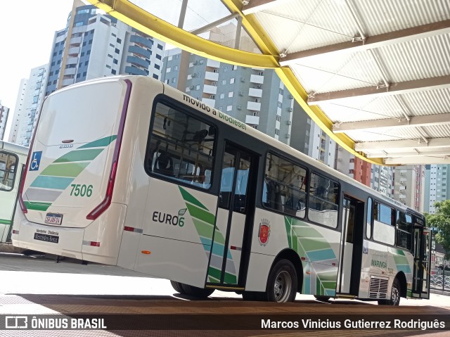 TCCC - Transporte Coletivo Cidade Canção 7506 na cidade de Maringá, Paraná, Brasil, por Marcos Vinicius Gutierrez Rodriguês. ID da foto: 12088589.
