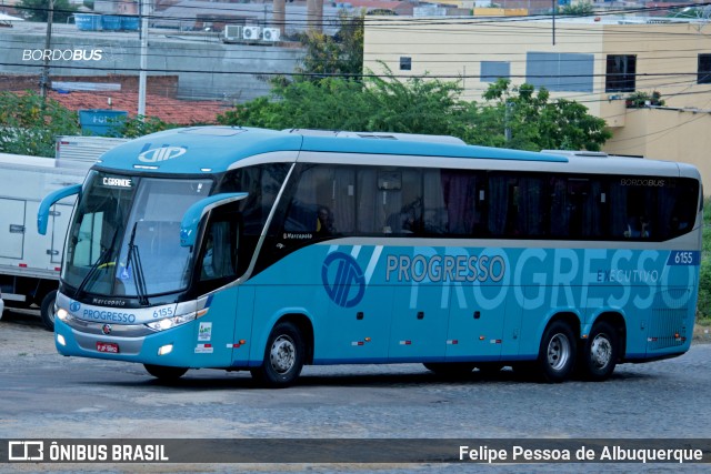 Auto Viação Progresso 6155 na cidade de Caruaru, Pernambuco, Brasil, por Felipe Pessoa de Albuquerque. ID da foto: 12088271.
