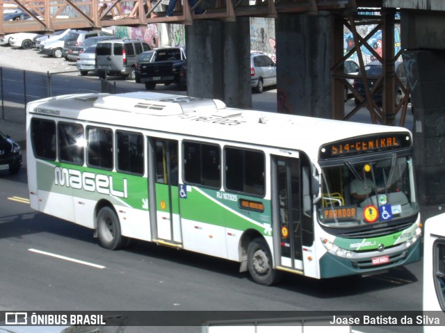 Transportes Mageli RJ 167.025 na cidade de Rio de Janeiro, Rio de Janeiro, Brasil, por Joase Batista da Silva. ID da foto: 12088322.