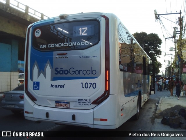 Icaraí Auto Transportes 1.070 na cidade de São Gonçalo, Rio de Janeiro, Brasil, por Pietro dos Reis Gonçalves . ID da foto: 12087260.