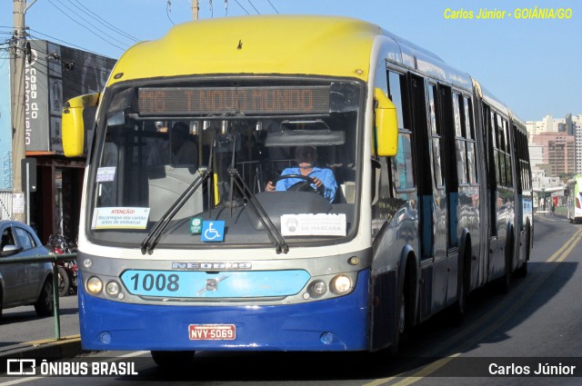 Metrobus 1008 na cidade de Goiânia, Goiás, Brasil, por Carlos Júnior. ID da foto: 12087559.
