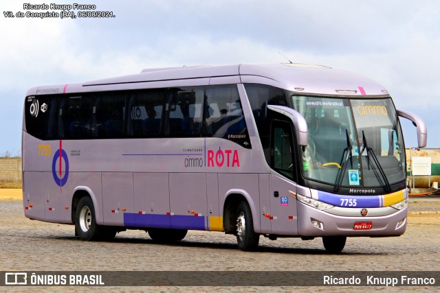Rota Transportes Rodoviários 7755 na cidade de Vitória da Conquista, Bahia, Brasil, por Ricardo  Knupp Franco. ID da foto: 12088222.
