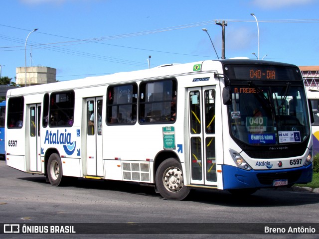 Viação Atalaia Transportes 6597 na cidade de Aracaju, Sergipe, Brasil, por Breno Antônio. ID da foto: 12088890.