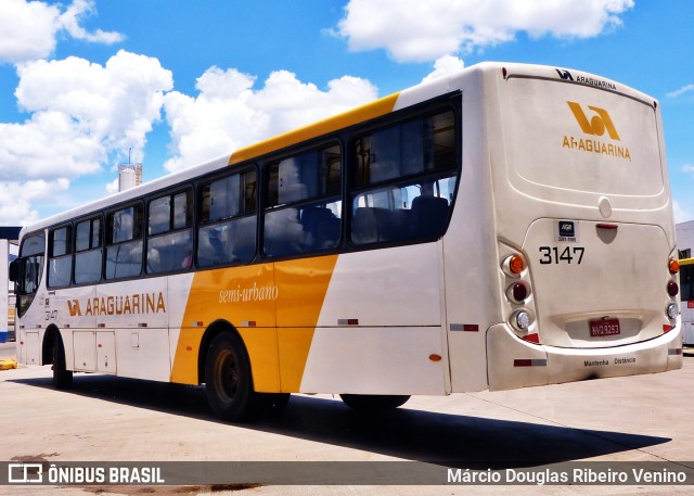 Viação Araguarina 3147 na cidade de Goiânia, Goiás, Brasil, por Márcio Douglas Ribeiro Venino. ID da foto: 12088124.