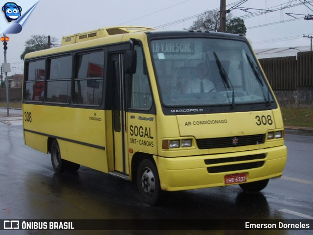 SOGAL - Sociedade de Ônibus Gaúcha Ltda. 308 na cidade de Canoas, Rio Grande do Sul, Brasil, por Emerson Dorneles. ID da foto: 12087402.
