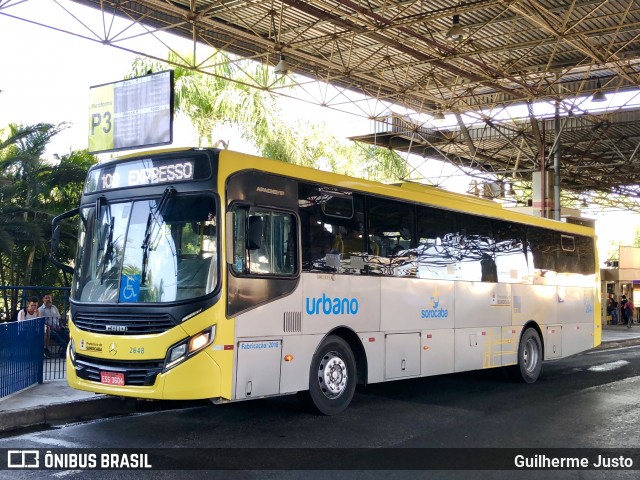 City Transporte Urbano Intermodal Sorocaba 2648 na cidade de Sorocaba, São Paulo, Brasil, por Guilherme Justo. ID da foto: 12088945.
