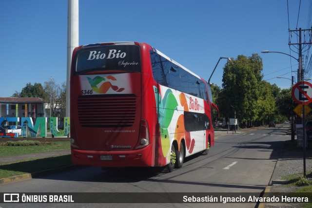 Buses Bio Bio 5346 na cidade de Temuco, Cautín, Araucanía, Chile, por Sebastián Ignacio Alvarado Herrera. ID da foto: 12091065.