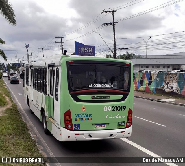 Auto Ônibus Líder 0921019 na cidade de Manaus, Amazonas, Brasil, por Bus de Manaus AM. ID da foto: 12090199.