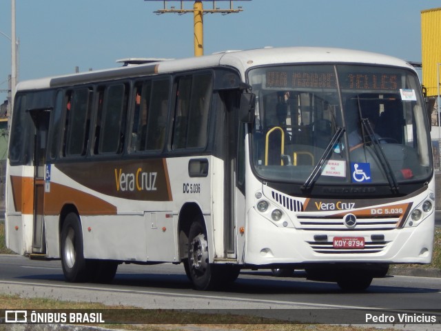 Auto Ônibus Vera Cruz DC 5.036 na cidade de Duque de Caxias, Rio de Janeiro, Brasil, por Pedro Vinicius. ID da foto: 12090645.