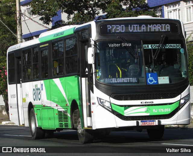 Viação Elite RJ 176.055 na cidade de Volta Redonda, Rio de Janeiro, Brasil, por Valter Silva. ID da foto: 12089636.