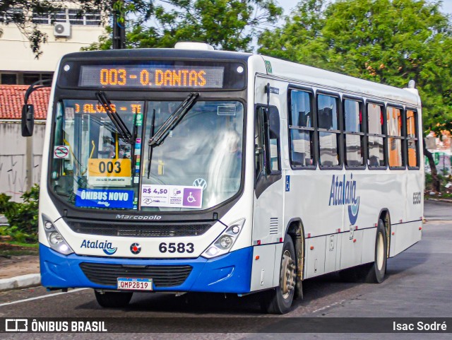 Viação Atalaia Transportes 6583 na cidade de Aracaju, Sergipe, Brasil, por Isac Sodré. ID da foto: 12089974.