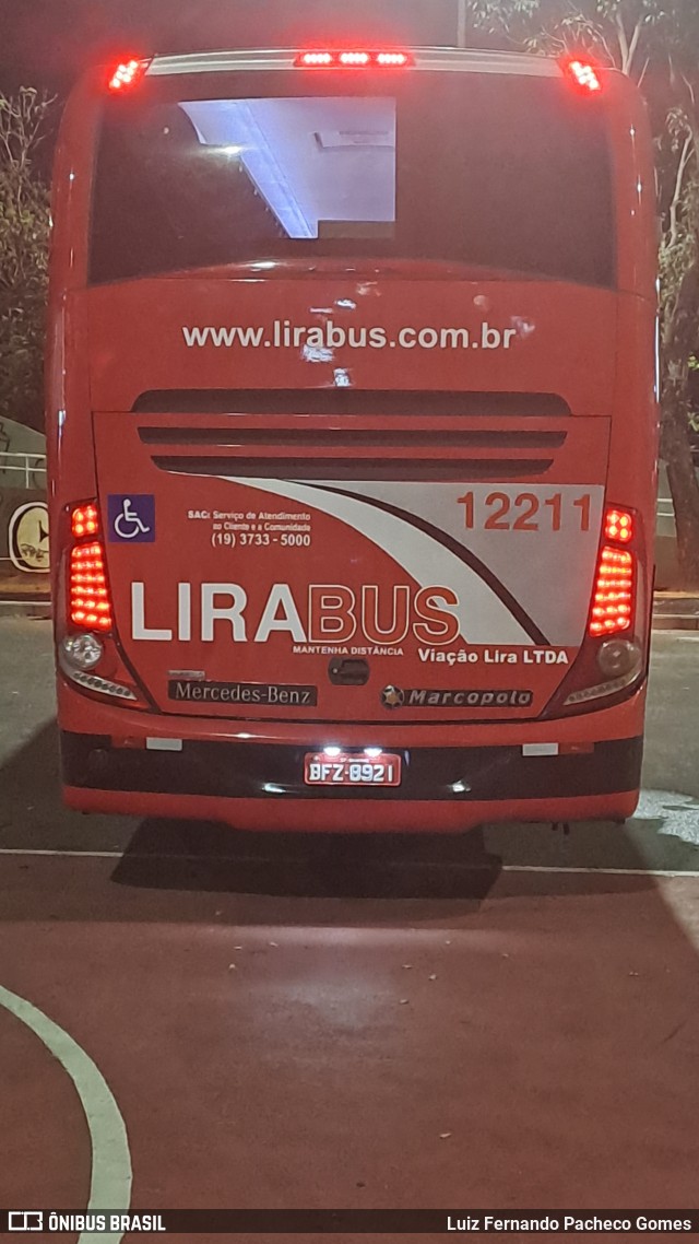 Lirabus 12211 na cidade de Paulínia, São Paulo, Brasil, por Luiz Fernando Pacheco Gomes. ID da foto: 12091159.