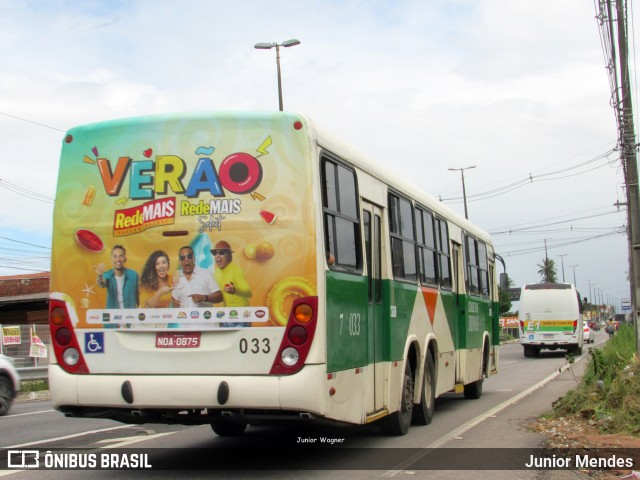 Viação Cidade das Dunas 7 033 na cidade de Natal, Rio Grande do Norte, Brasil, por Junior Mendes. ID da foto: 12090017.