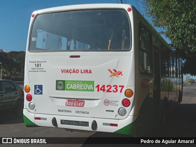 Viação Lira 14237 na cidade de Cabreúva, São Paulo, Brasil, por Pedro de Aguiar Amaral. ID da foto: 12090923.