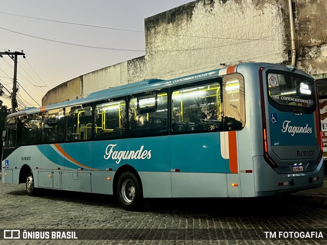 Auto Ônibus Fagundes RJ 101.037 na cidade de Itaboraí, Rio de Janeiro, Brasil, por TM FOTOGAFIA. ID da foto: 12090892.