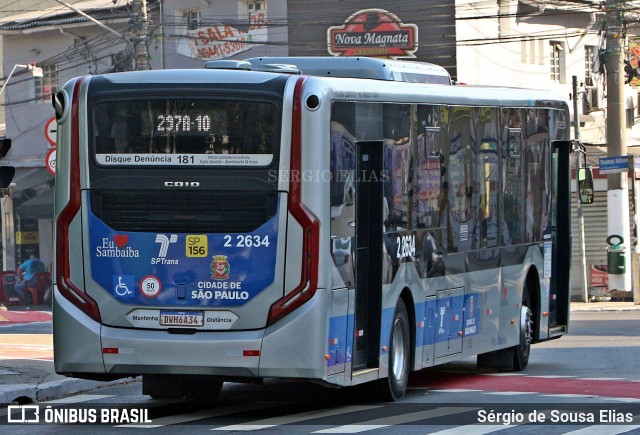 Sambaíba Transportes Urbanos 2 2634 na cidade de São Paulo, São Paulo, Brasil, por Sérgio de Sousa Elias. ID da foto: 12090272.