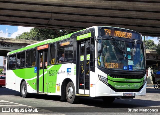 Caprichosa Auto Ônibus B27125 na cidade de Rio de Janeiro, Rio de Janeiro, Brasil, por Bruno Mendonça. ID da foto: 12089190.