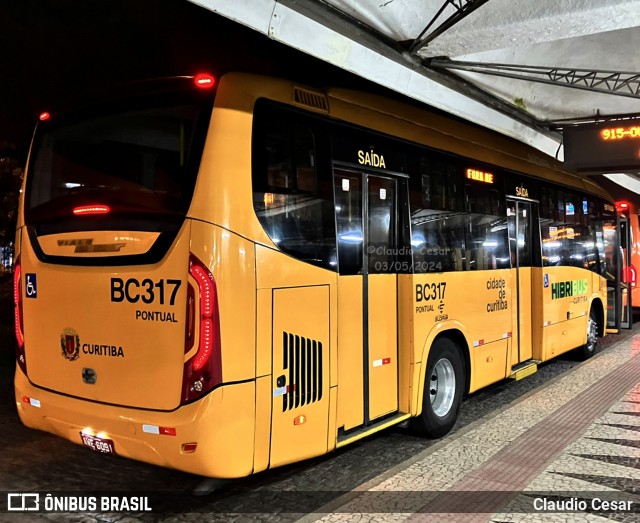 Transporte Coletivo Glória BC317 na cidade de Curitiba, Paraná, Brasil, por Claudio Cesar. ID da foto: 12091265.